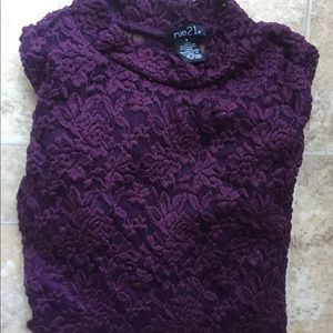 Long-Sleeve stretchy Lace Shirt